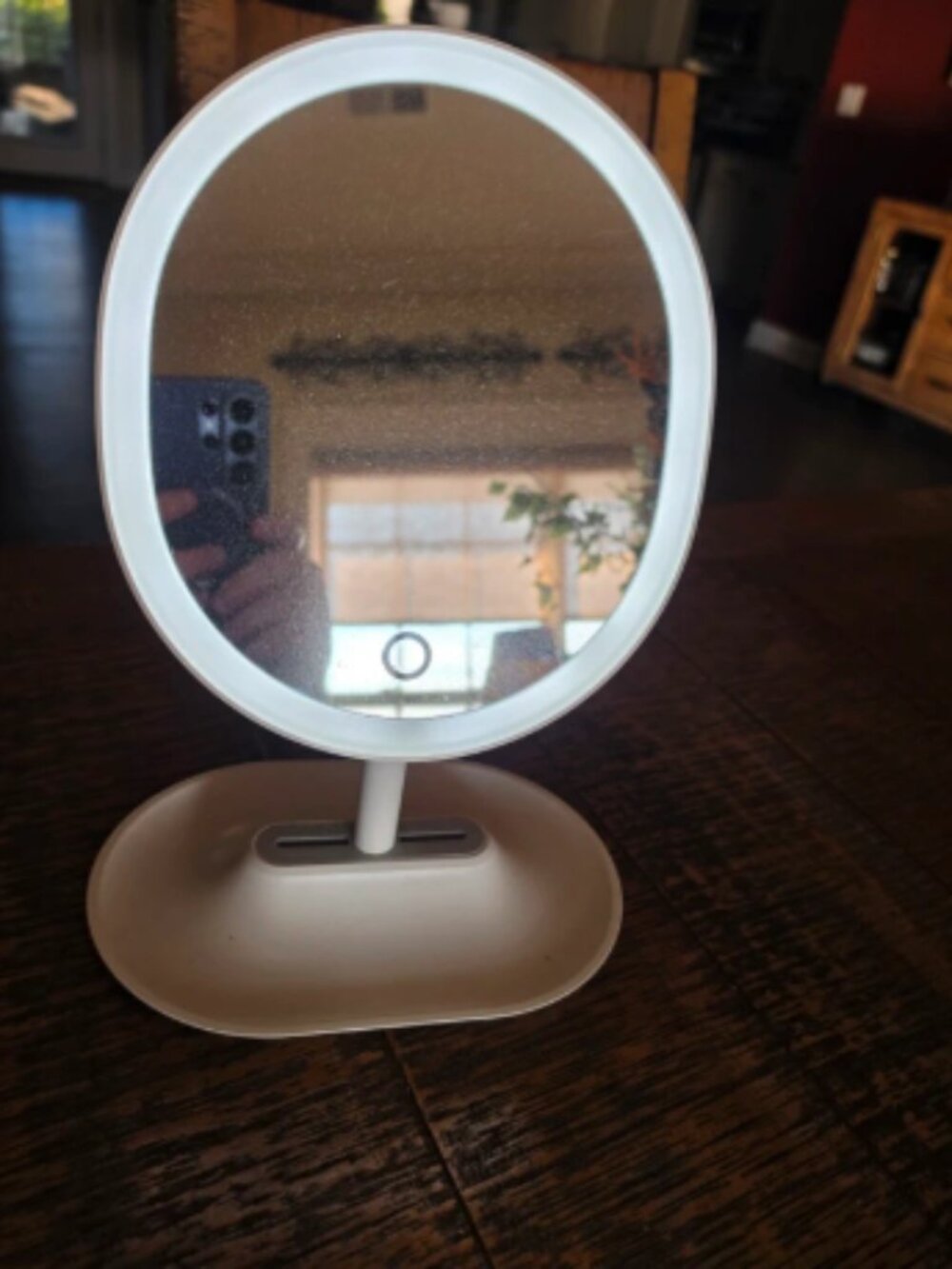 Thinkspace Beauty LED Lighted Vanity Makeup Mirror with Storage Base